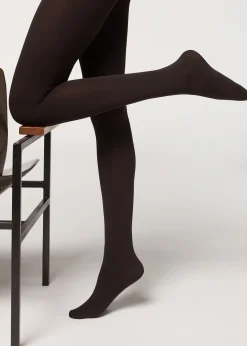 100 Denier Opaque Cotton And Microfibre Tights