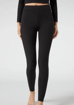 Ribbed Leggings With Cashmere